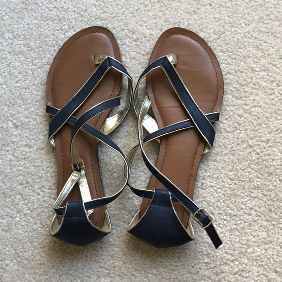 Blue Wrap Sandals - Picture 1 of 1